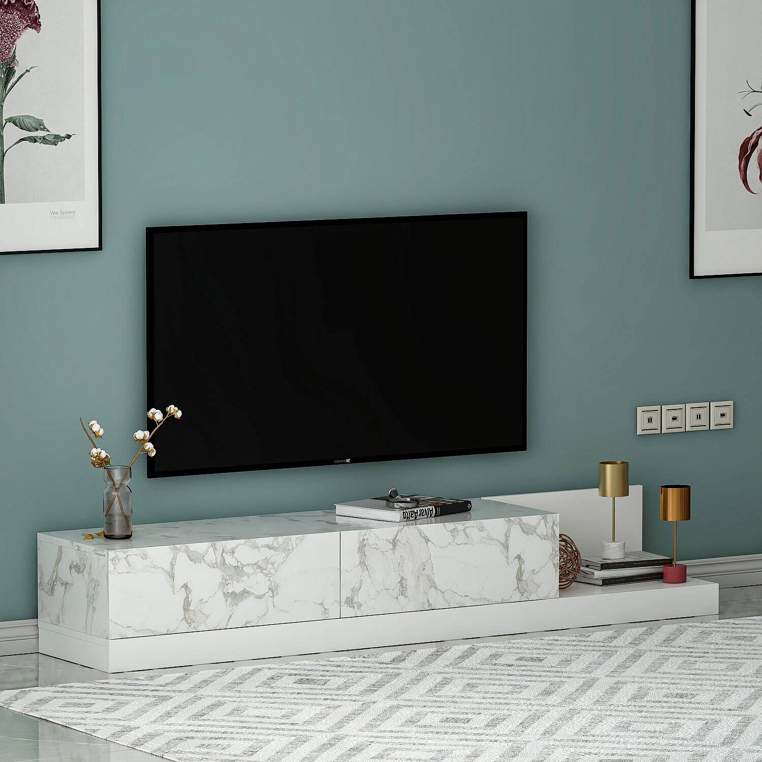 Majör Modern 2 Kapaklı TV Sehpası – 180 cm